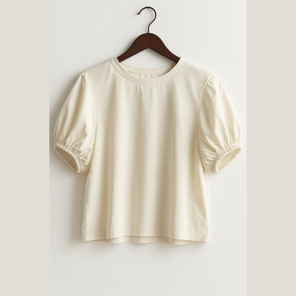 Club Monaco Tops - Club Monaco Ivory Blouse with Draped Sleeves